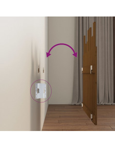 Testiera da Parete Miele 95,5x3x80 cm in Legno Massello di Pino