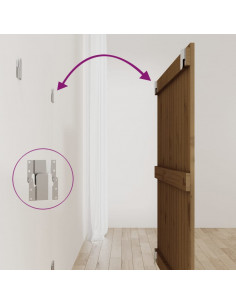 Testiera da Parete Miele 95,5x3x90 cm in Legno Massello di Pino