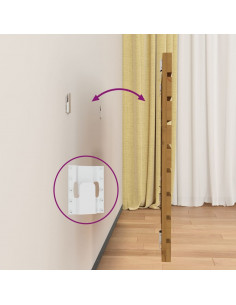 Testiera da Parete Miele 96x3x63 cm in Legno Massello di Pino