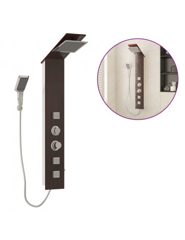 Pannello Doccia in Vetro Marrone