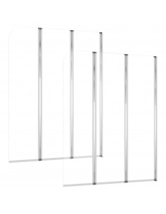 Cabine da Bagno 2 pz 104x130 cm in Vetro Temperato Trasparente 2