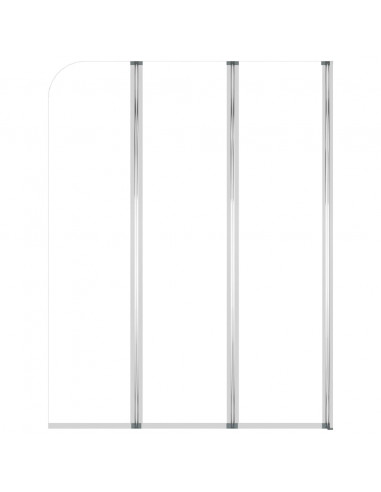 Cabine da Bagno 2 pz 104x130 cm in Vetro Temperato Trasparente