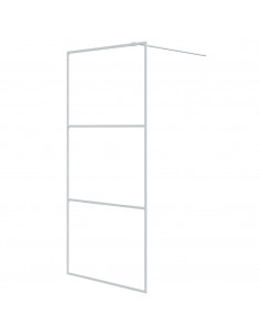 Parete Doccia Walk in Bianca 90x195 cm Vetro Trasparente ESG 2