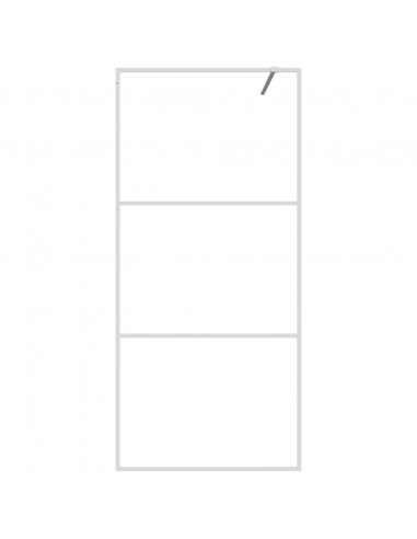 Parete Doccia Walk in Bianca 90x195 cm Vetro Trasparente ESG