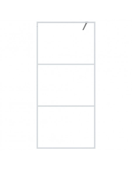 Parete Doccia Walk in Bianca 90x195 cm Vetro Trasparente ESG