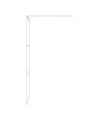 Parete Doccia Walk in Bianca 90x195 cm Vetro Trasparente ESG