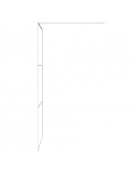 Parete Doccia Walk in Bianca 90x195 cm Vetro Trasparente ESG