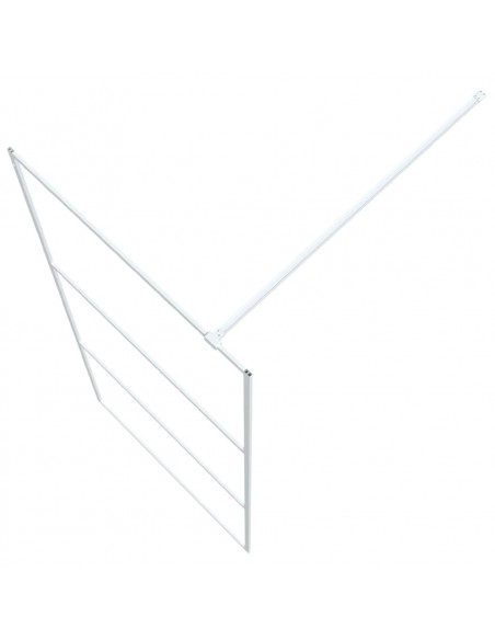 Parete Doccia Walk in Bianca 90x195 cm Vetro Trasparente ESG
