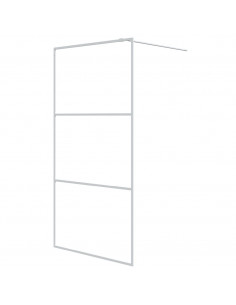 Parete Doccia Walk in Bianca 100x195 cm Vetro Trasparente ESG 2