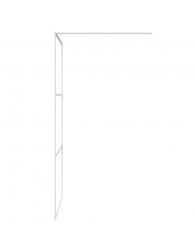 Parete Doccia Walk in Bianca 100x195 cm Vetro Trasparente ESG