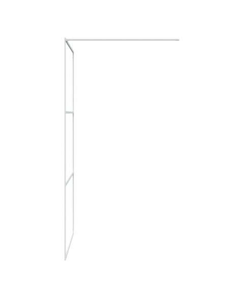 Parete Doccia Walk in Bianca 100x195 cm Vetro Trasparente ESG