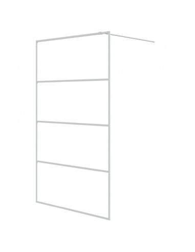 Parete Doccia Walk in Bianca 115x195 cm Vetro Trasparente ESG