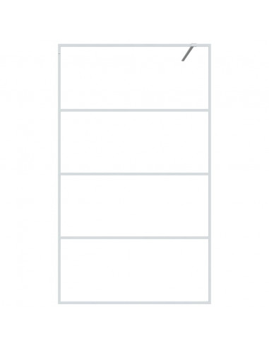 Parete Doccia Walk in Bianca 115x195 cm Vetro Trasparente ESG