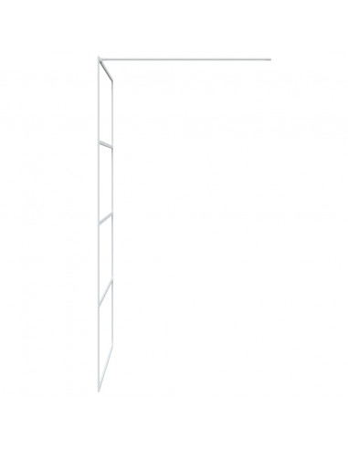 Parete Doccia Walk in Bianca 115x195 cm Vetro Trasparente ESG