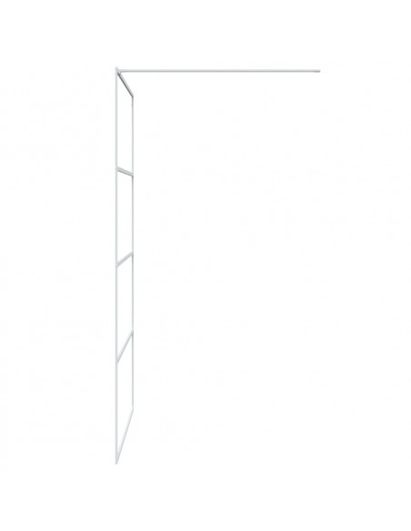 Parete Doccia Walk in Bianca 115x195 cm Vetro Trasparente ESG