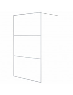Parete Doccia Walk in Argento 115x195 cm Vetro Trasparente ESG 2