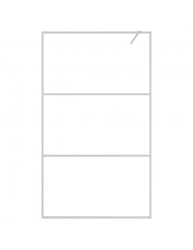 Parete Doccia Walk in Argento 115x195 cm Vetro Trasparente ESG