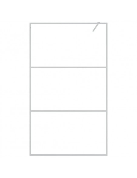 Parete Doccia Walk in Argento 115x195 cm Vetro Trasparente ESG