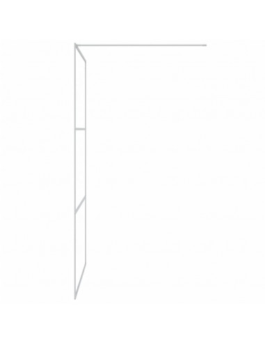 Parete Doccia Walk in Argento 115x195 cm Vetro Trasparente ESG