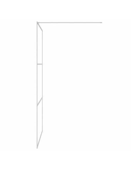 Parete Doccia Walk in Argento 115x195 cm Vetro Trasparente ESG