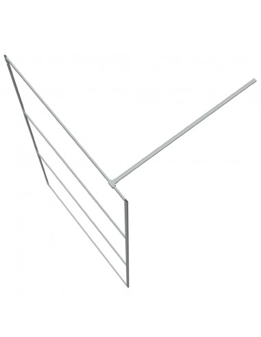 Parete Doccia Walk in Argento 115x195 cm Vetro Trasparente ESG