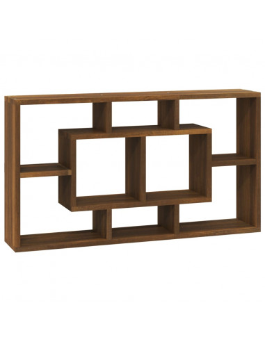 Scaffale a Muro 8 Scomparti Rovere Marrone