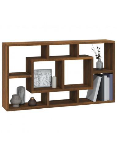 Scaffale a Muro 8 Scomparti Rovere Marrone