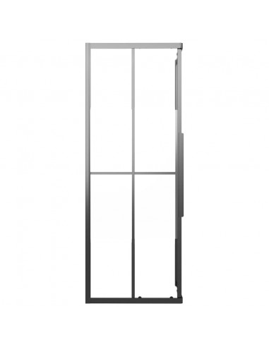 Cabina Doccia ESG Semi Smerigliato 80x70x180 cm Nera