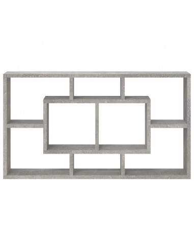 Scaffale a Muro 8 Scomparti Grigio Cemento