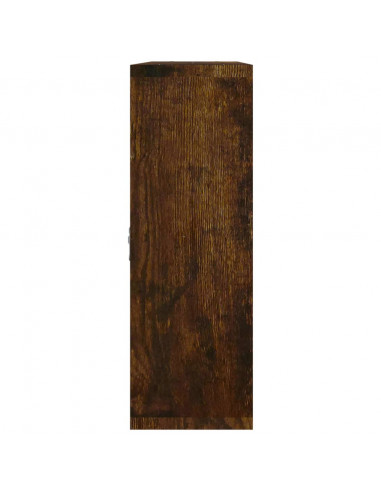 Scaffale a Muro 8 Scomparti Rovere Fumo