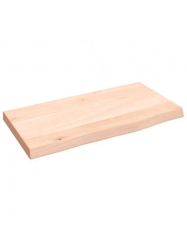 Ripiano a Parete 40x20x2 cm Legno Massello Rovere Non Trattato