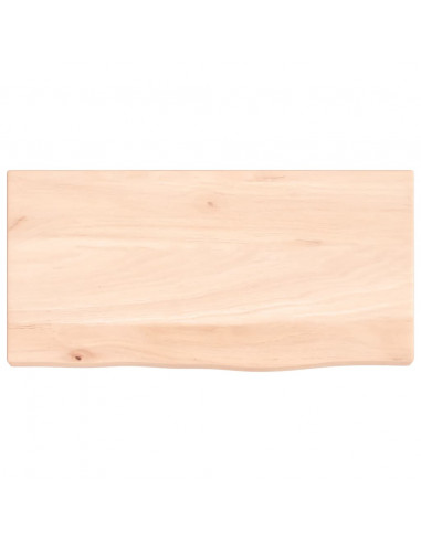 Ripiano a Parete 40x20x2 cm Legno Massello Rovere Non Trattato