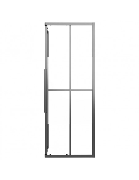 Cabina Doccia ESG Semi Smerigliato 70x70x180 cm Nera