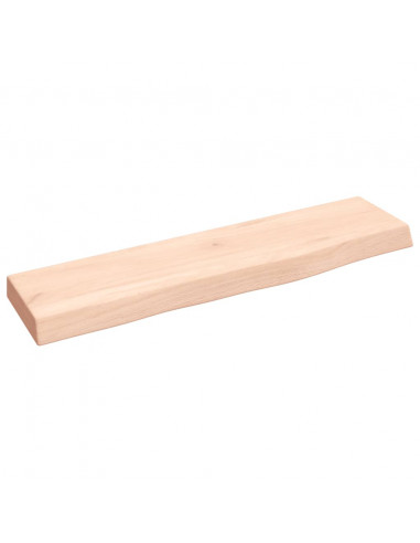 Ripiano a Parete 40x10x2 cm Legno Massello Rovere Non Trattato