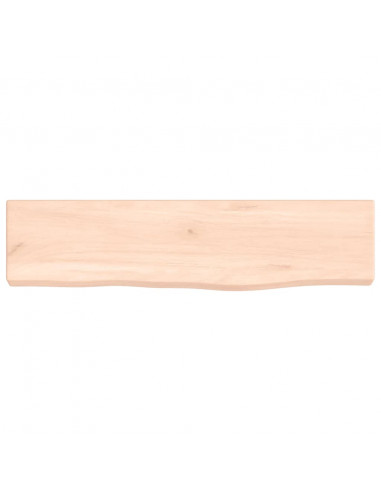 Ripiano a Parete 40x10x2 cm Legno Massello Rovere Non Trattato