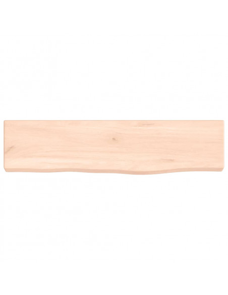 Ripiano a Parete 40x10x2 cm Legno Massello Rovere Non Trattato