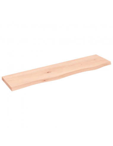Ripiano a Parete 80x20x2 cm Legno Massello Rovere Non Trattato