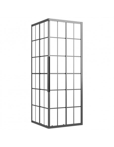 Cabina Doccia ESG Smerigliato 70x70x180 cm Nera