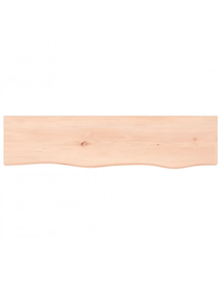 Ripiano a Parete 80x20x2 cm Legno Massello Rovere Non Trattato