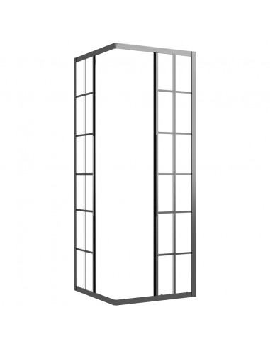 Cabina Doccia ESG Smerigliato 70x70x180 cm Nera