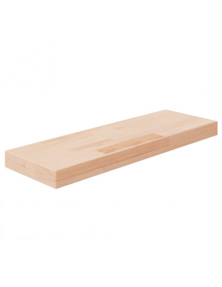 Ripiano60x20x4 cm Legno Massello di Rovere Non Trattato