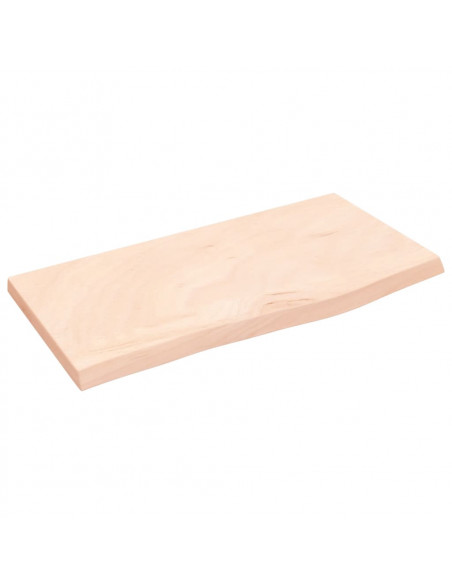 Ripiano a Parete 60x30x2 cm Legno Massello Rovere Non Trattato
