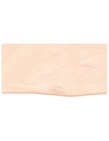 Ripiano a Parete 60x30x2 cm Legno Massello Rovere Non Trattato