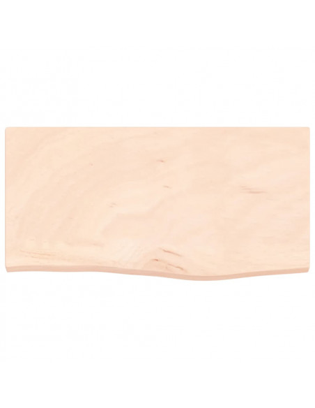 Ripiano a Parete 60x30x2 cm Legno Massello Rovere Non Trattato