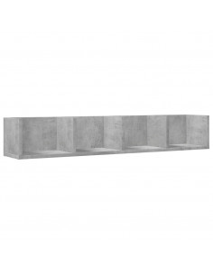 Mobile a Parete Grigio Cemento 99x18x16,5 cm Legno Multistrato 2