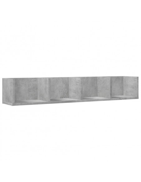 Mobile a Parete Grigio Cemento 99x18x16,5 cm Legno Multistrato