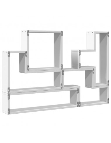 Scaffale a Parete Bianco 90x12x64 cm in Legno Multistrato