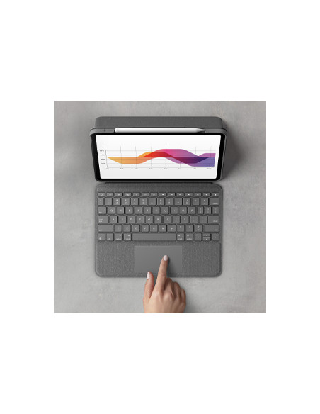 Logitech Folio Touch QWERTY Italiano Smart Connector Grigio