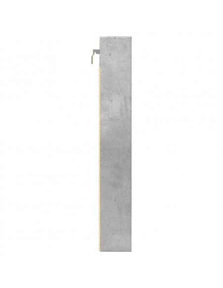 Armadietto Vetrina Grigio Cemento 80x8,5x58 cm Multistrato