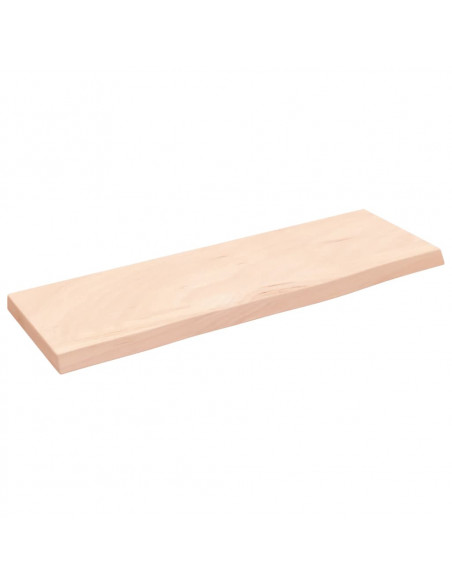 Ripiano a Parete 60x20x2 cm Legno Massello Rovere Non Trattato